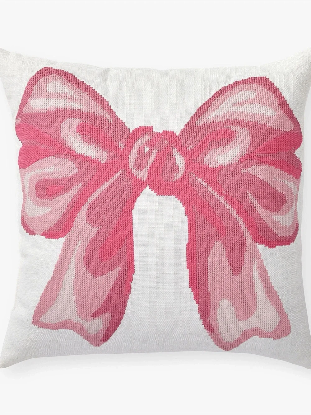 NWT LoveShackFancy Needlework Bow Pillow